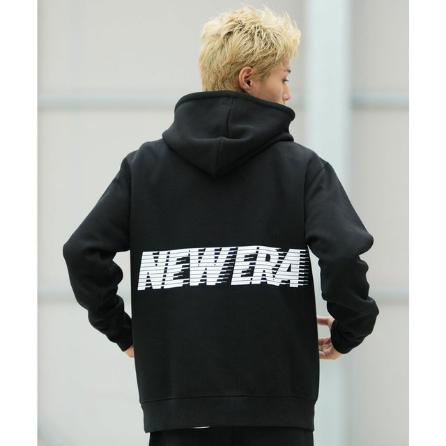 プルオーバー パーカー フーディー メンズ バックプリント ロゴ （BLK）