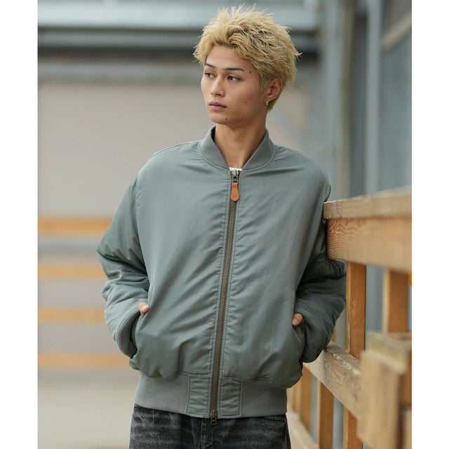 ジャケット メンズ MA-1 NYLON BOMBER JK （OLV）