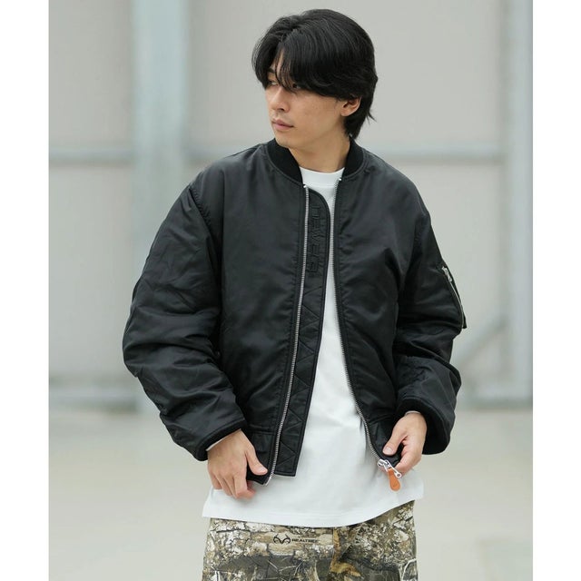 ジャケット メンズ MA-1 NYLON BOMBER JK （BLK）