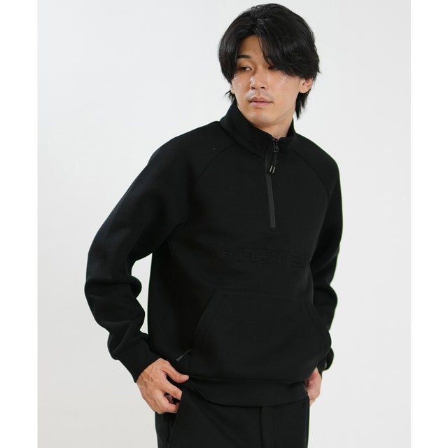 ハーフジップ パーカー メンズ ハーフジップ GF TECH （BLK）