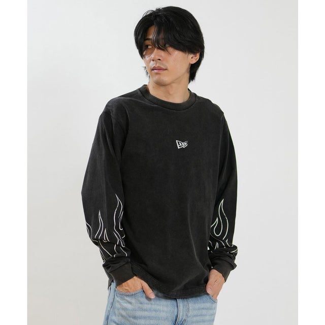 長袖 Tシャツ ロンT メンズ アームプリント LS （BLK）
