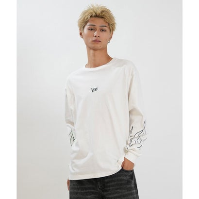 長袖 Tシャツ ロンT メンズ アームプリント LS （OWHI）｜詳細画像
