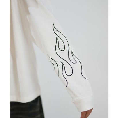 長袖 Tシャツ ロンT メンズ アームプリント LS （OWHI）｜詳細画像