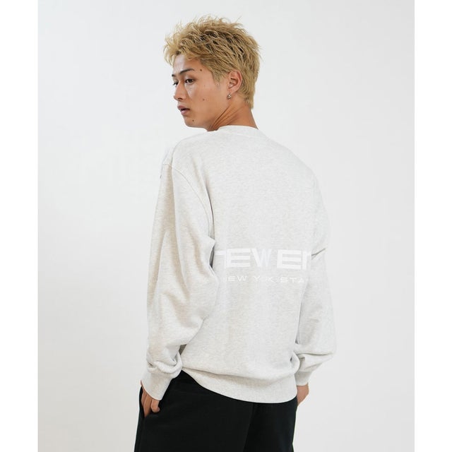 トレーナー スウェット メンズ バックプリント SW CREW （ASH）