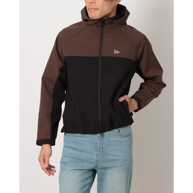 ウインドジャケット PA SHELL JKT VERTICAL LOGO BRN （ブラック×ブラウン）