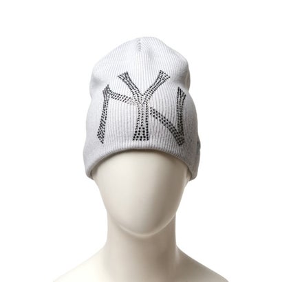 ニューヨーク・ヤンキース ラインストーン ベーシック ビーニー（NEW YORK YANKEES RHINESTONE BASIC BEANIE） （スノーグレー）｜詳細画像