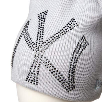 ニューヨーク・ヤンキース ラインストーン ベーシック ビーニー（NEW YORK YANKEES RHINESTONE BASIC BEANIE） （スノーグレー）｜詳細画像
