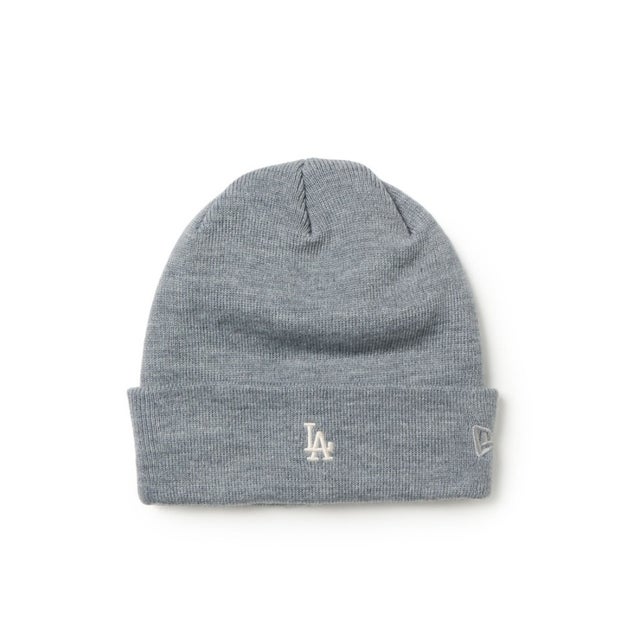 ロサンゼルス・ドジャース ミニロゴ ベーシック カフニット（LOS ANGELES DODGERS MINI LOGO BASIC CUFF KNIT） （ヘザーグレー）