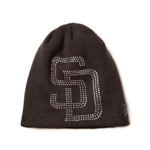 サンディエゴ・パドレス ラインストーン ベーシック ビーニー（SAN DIEGO PADRES RHINESTONE BASIC BEANIE） （ダークグレー）