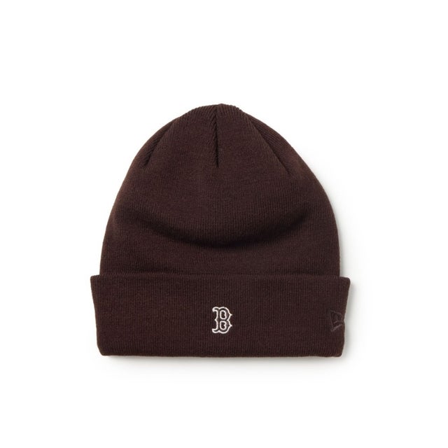 ボストン・レッドソックス ミニロゴ ベーシック カフニット（BOSTON RED SOX MINI LOGO BASIC CUFF KNIT） （バーントウッド）
