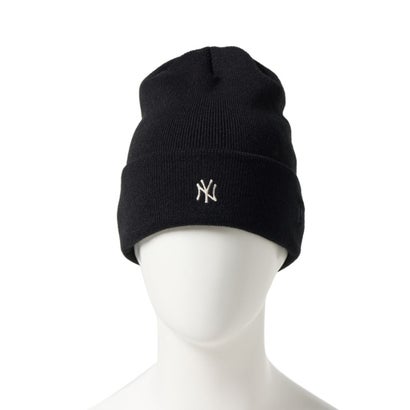 ニューヨーク・ヤンキース ミニロゴ ベーシック カフニット（NEW YORK YANKEES MINI LOGO BASIC CUFF KNIT） （ブラック）｜詳細画像