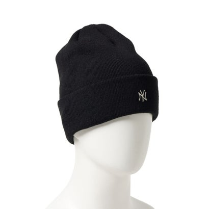 ニューヨーク・ヤンキース ミニロゴ ベーシック カフニット（NEW YORK YANKEES MINI LOGO BASIC CUFF KNIT） （ブラック）｜詳細画像
