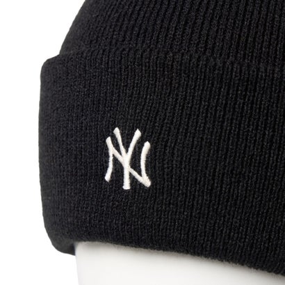 ニューヨーク・ヤンキース ミニロゴ ベーシック カフニット（NEW YORK YANKEES MINI LOGO BASIC CUFF KNIT） （ブラック）｜詳細画像