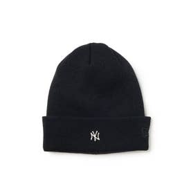 ニューヨーク・ヤンキース ミニロゴ ベーシック カフニット（NEW YORK YANKEES MINI LOGO BASIC CUFF KNIT） （ブラック）