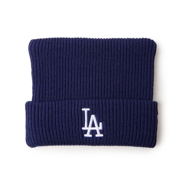 ロサンゼルス・ドジャース スクエア ニット パワード バイ ゴロー（ミンナノ）（LOS ANGELES DODGERS SQUARE KNIT Powered by Goro (MIN-NANO)） （ダークロイヤル）