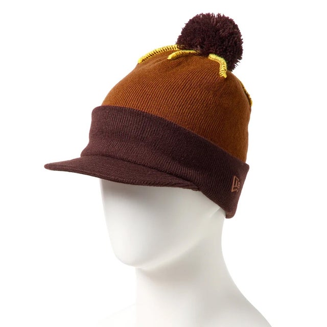 ビーニー ニットキャップ POM PON VISOR KNIT （LBRNZ）
