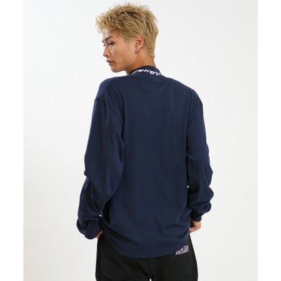 長袖 Tシャツ ロンT メンズ ハイネック ウォーム （NVY）｜詳細画像