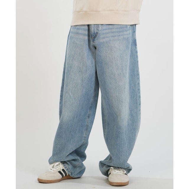 ロングパンツ メンズ デニム Gパン バレルパンツ ウオッシュドデニム （WDN）