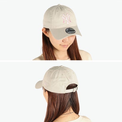 正規取扱店 キャップ メンズ レディース 深め ベースボール おしゃれ ブランド サイズ 無地 女性 男性 MLB 帽子 ベースボールキャップ 9TWENTY ウォッシュドコットン（ヤンキースピンク）｜詳細画像