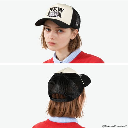 正規取扱店 キャップ 帽子 メンズ レディース メッシュキャップ かわいい ブランド 深め ムーミン コラボ コラボキャップ 9FORTY A-Frame トラッカー Moomin Music （クロームホワイト×ブラック）｜詳細画像