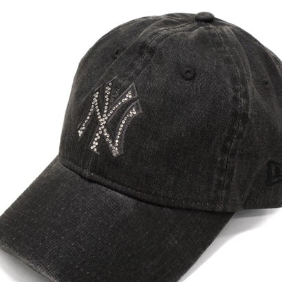 正規取扱店 キャップ 帽子 メンズ レディース ブランド おしゃれ かわいい シンプル LA NY MLB 球団 ロゴ ラインストーン 野球帽 9TWENTY Rhinestone （ヤンキースデニム）｜詳細画像