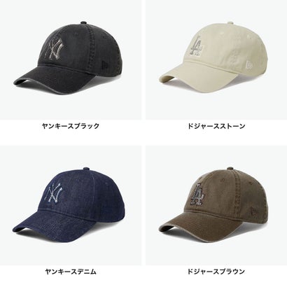 正規取扱店 キャップ 帽子 メンズ レディース ブランド おしゃれ かわいい シンプル LA NY MLB 球団 ロゴ ラインストーン 野球帽 9TWENTY Rhinestone （ヤンキースデニム）｜詳細画像