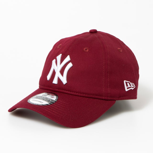 Newera キャップ 9TWENTY 野球チーム 920 ヤンキース ドジャース LA ベースボール NYY 柔らか クロスストラップ 調節可 帽子 NEWERA 9TWENTY （NYダークレッド）