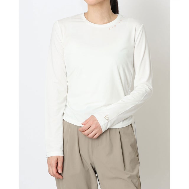 レディース フィットネス 長袖Tシャツ WPA LS DRAWSTRING TEE OFF 14674723 （オフホワイト）
