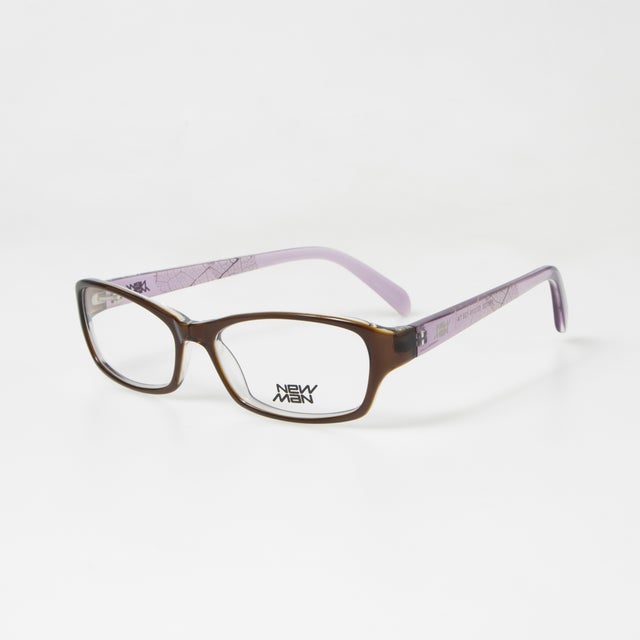 
                    メガネ 眼鏡 アイウェア レディース メンズ （ブラウン/パープル）