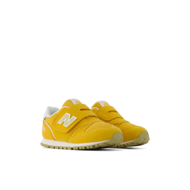 スニーカー キッズ 子供靴 I373 new balance 373 HOOK AND LOOP ベルクロ 足育 （イエロー）