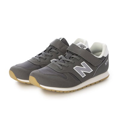スニーカー キッズ 子供靴 Y373 new balance 373 BUNGEE WITH TOP STRAP スポーティ ベルクロ ゴム紐 WIDTH:M （グレー）｜詳細画像