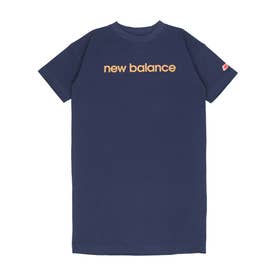 ジュニア 半袖Tシャツ リニアロゴ ルーズフィットドレス ABD35052 （NB NAVY TOBACCO）