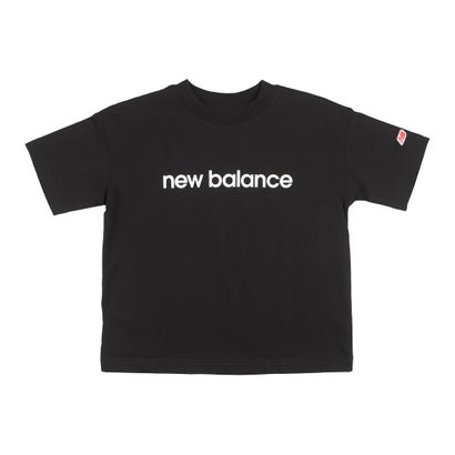 ニューバランス New Balance キッズ 子供 Tシャツ 吸水速乾 Linear logo ショートスリーブTシャツ ABT45062 （ブラック）｜詳細画像