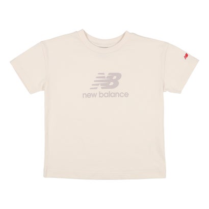 ニューバランス New Balance キッズ 子供 Tシャツ 吸水速乾 Stacked logo ショートスリーブTシャツ ABT45065 （ベージュ）｜詳細画像