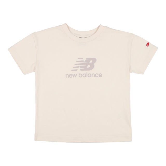 
                    キッズ 子供 Tシャツ 吸水速乾 Stacked logo ショートスリーブTシャツ ABT45065 （ベージュ）