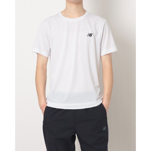メンズ 半袖機能Tシャツ スポーツリニアTシャツ  MT61R5TE （ホワイト）