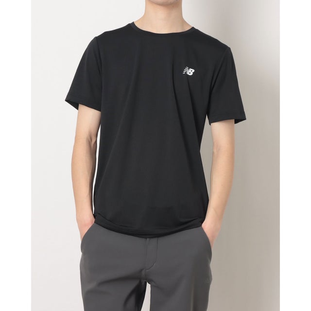 メンズ 半袖機能Tシャツ スポーツリニアTシャツ  MT61R5TE （ブラック）