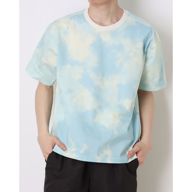メンズ 半袖Tシャツ ファンクションクループリントプルオーバー_ MT6160AI （クラウドブルー）