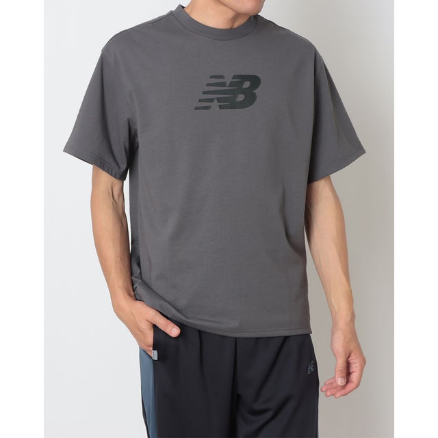 メンズ 半袖機能Tシャツ NBロゴショートスリーブ Tシャツ_ MT62K9KF （マグネット）