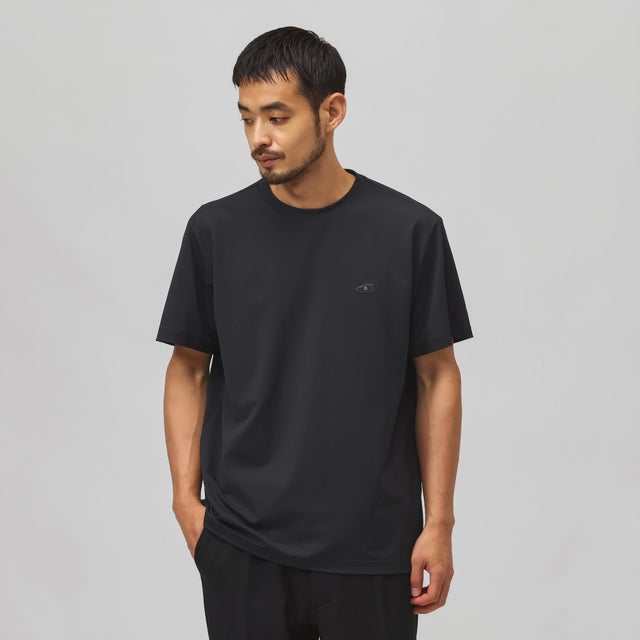 メンズ 半袖Tシャツ ショートスリーブクールTシャツ_シューパッチ MT62H959 （ブラック）
