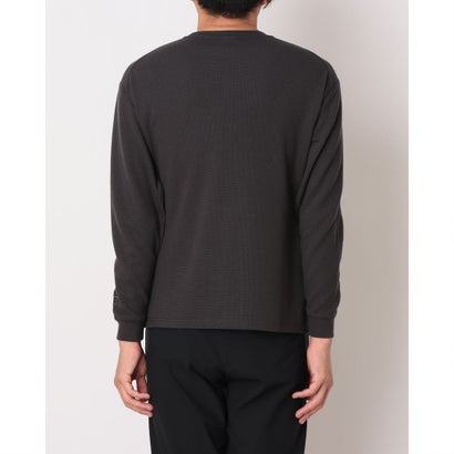 メンズ 長袖Tシャツ ワッフルロングスリーブTシャツ_シューパッチ MT62878J （ブラックセメント）｜詳細画像