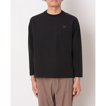メンズ 長袖機能Tシャツ ウーブンロングスリーブTシャツ_ MT62N91G （BLACK）｜詳細画像