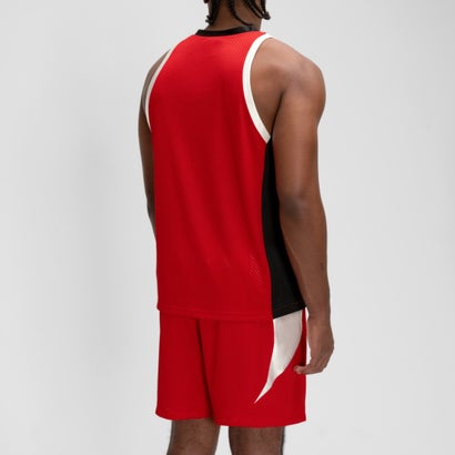 バスケットボールVネックメッシュジャージ（Basketball V-Neck Mesh Jersey） （RED）｜詳細画像