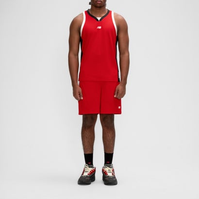バスケットボールVネックメッシュジャージ（Basketball V-Neck Mesh Jersey） （RED）｜詳細画像