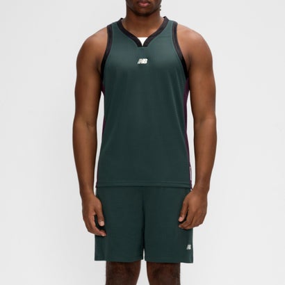 バスケットボールVネックメッシュジャージ（Basketball V-Neck Mesh Jersey） （GREEN）｜詳細画像
