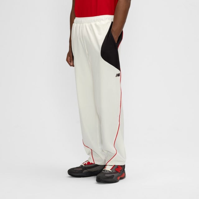 バスケットボールカラーブロックウーブンパンツ（Basketball Color Block Woven Pants） （WHITE）