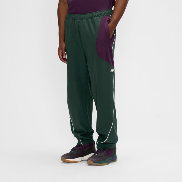 バスケットボールカラーブロックウーブンパンツ（Basketball Color Block Woven Pants） （GREEN）
