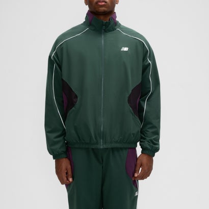 バスケットボールカラーブロックウーブンジャケット（Basketball Color Block Woven Jacket） （GREEN）｜詳細画像