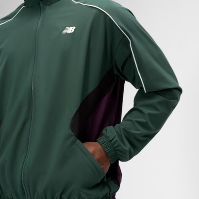 バスケットボールカラーブロックウーブンジャケット（Basketball Color Block Woven Jacket） （GREEN）｜詳細画像