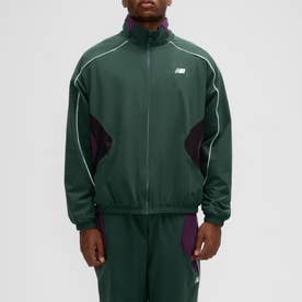 バスケットボールカラーブロックウーブンジャケット（Basketball Color Block Woven Jacket） （GREEN）